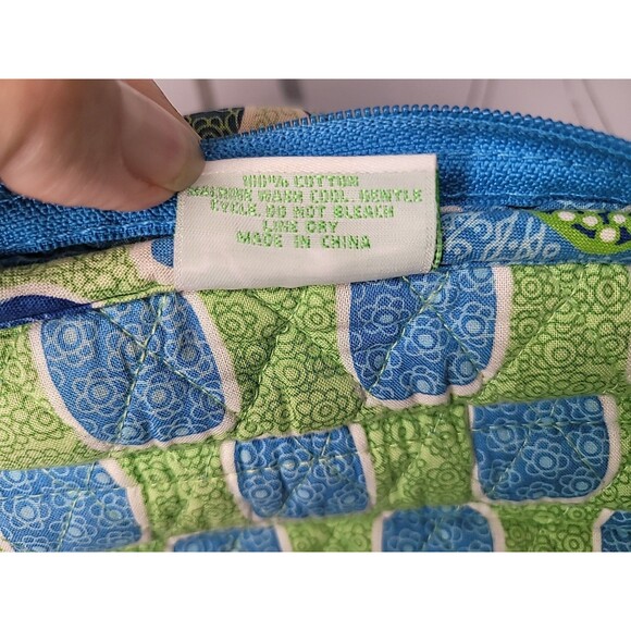 Vera Bradley Doodle Daisy Backpack Blue Green Floral Quilted School Travel Bag - Picture 11 of 13